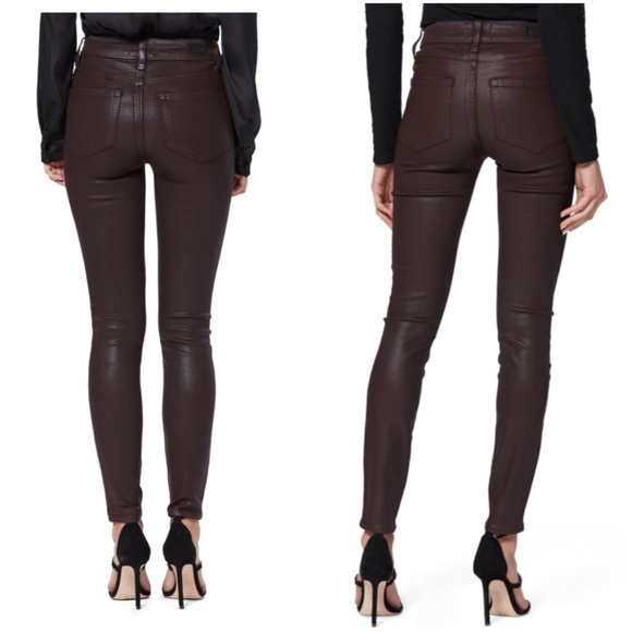 Paige Hoxton high waist brown denim size  27 - Picture 5 of 8